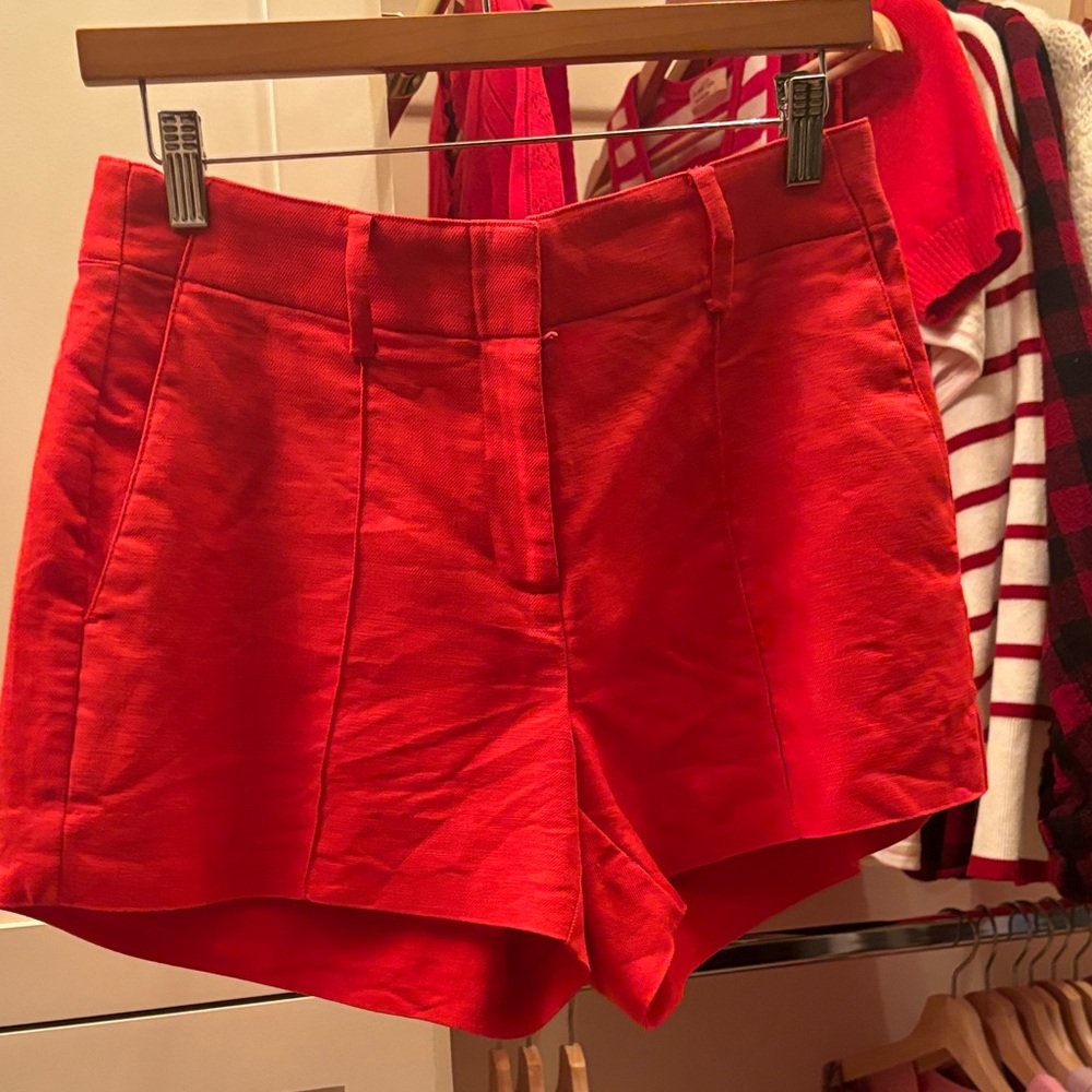 J. Crew High Waist Red Women's Shorts
